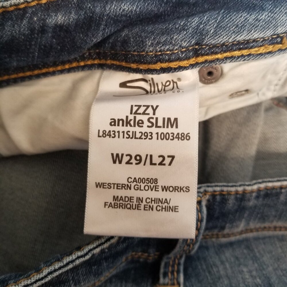 Silver Jeans Co. Izzy Ankle Slim W29 / L27 Medium Wash Jeans - Picture 11 of 12